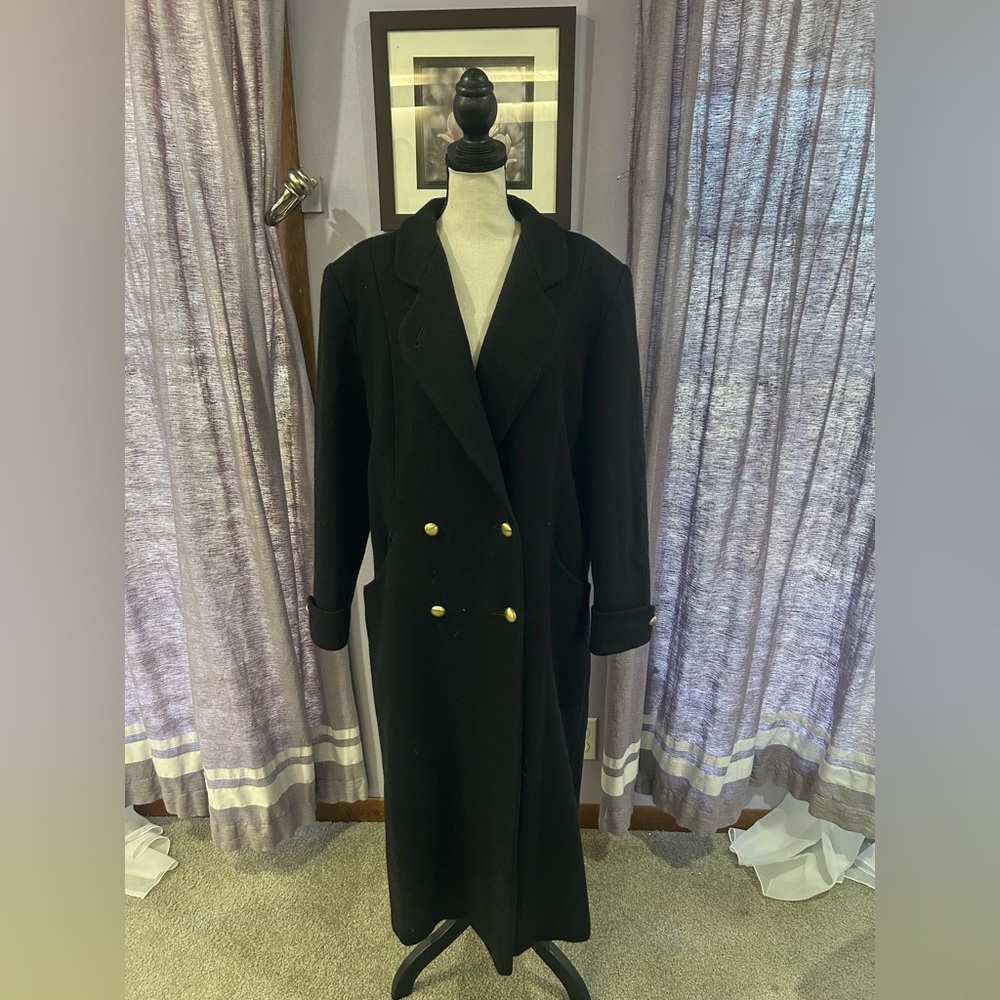 Vintage Worthington Black Wool Blend Coat